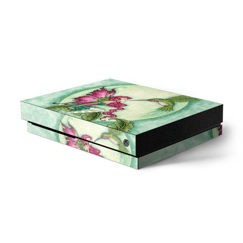 Amy Brown Flirting Fairy and Hummingbird Xbox One X Console Skin